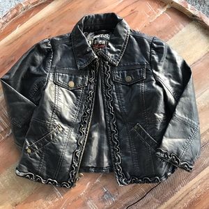 Faux leather jacket girls 4t